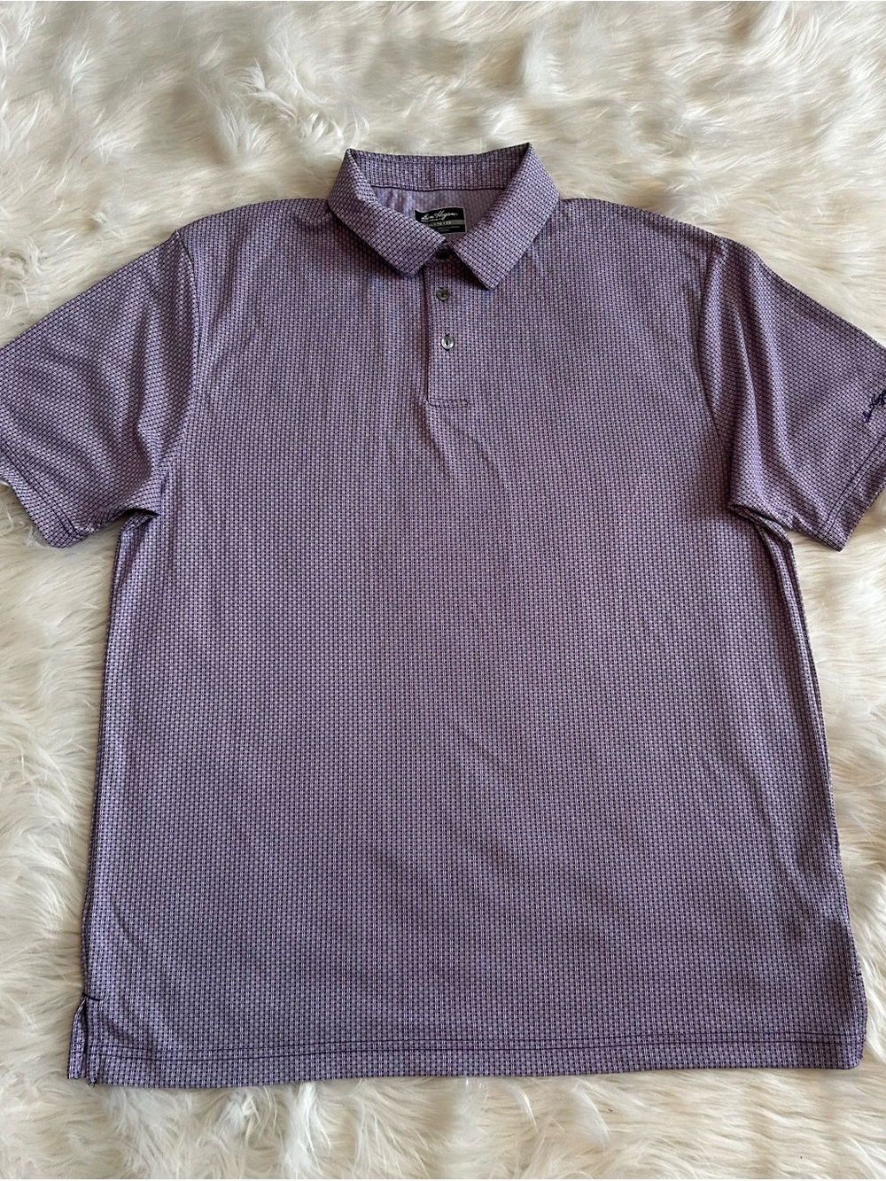 Ben Hogan Men's Lilac Micro-Pattern Polo